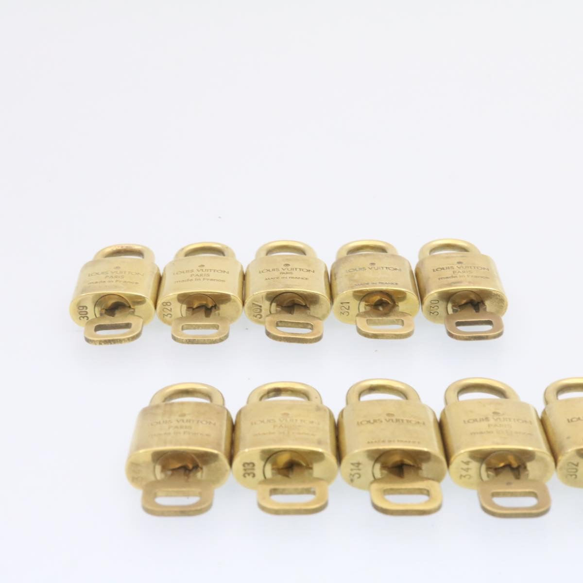 LOUIS VUITTON Padlock 10set Padlock Gold Tone LV am1296g