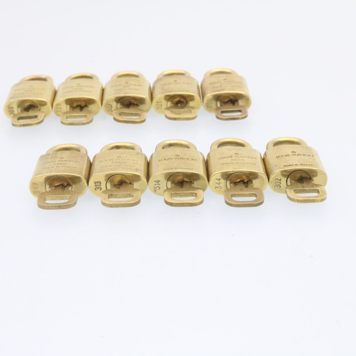 LOUIS VUITTON Padlock 10set Padlock Gold Tone LV am1296g