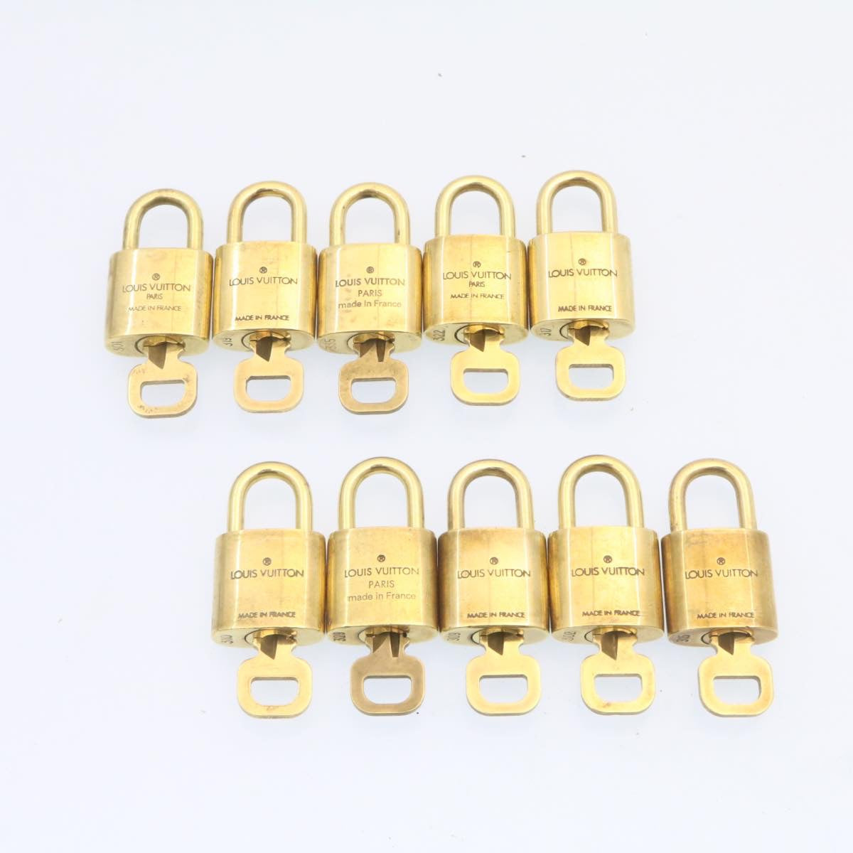 LOUIS VUITTON Padlock 10set Padlock Gold Tone LV am1297g
