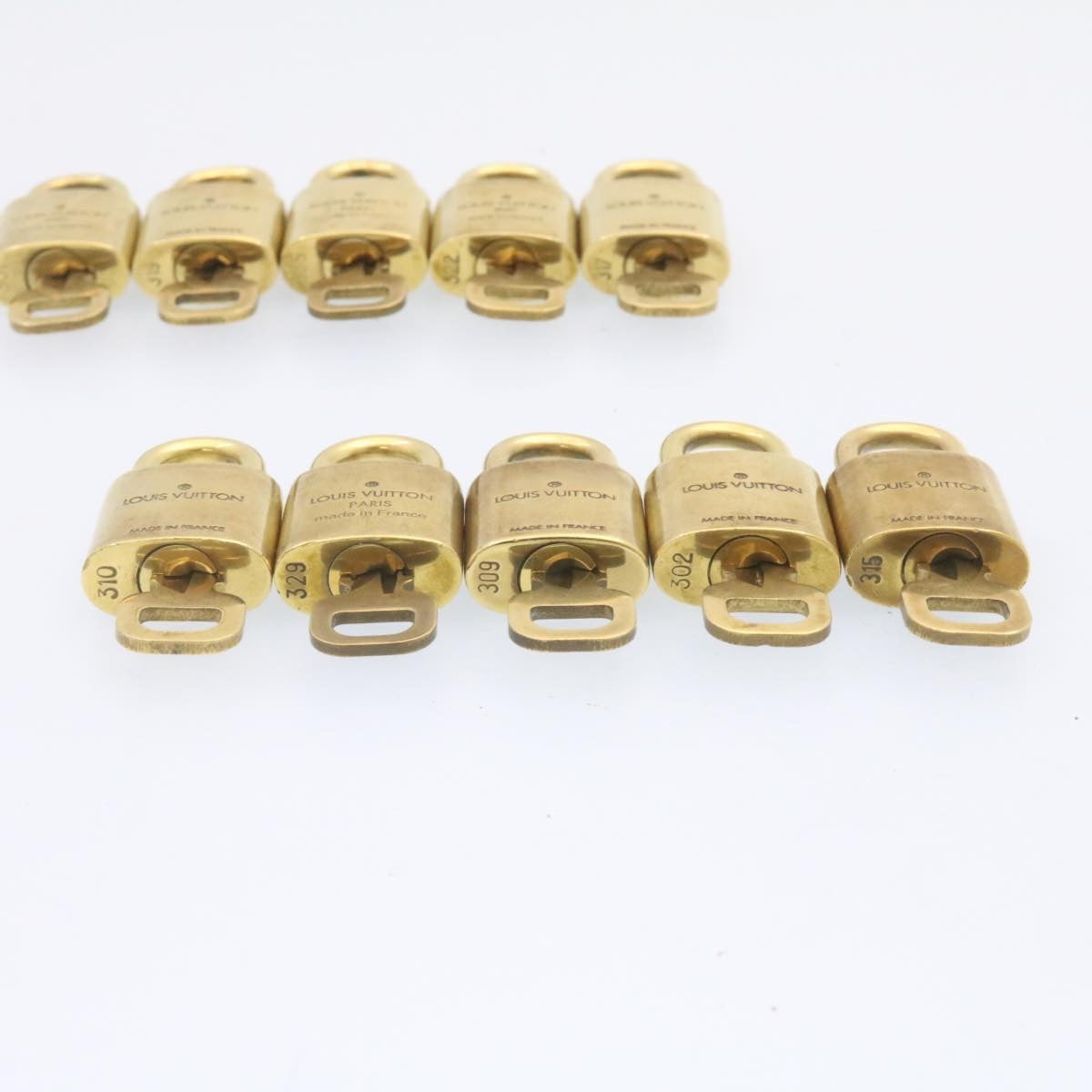 LOUIS VUITTON Padlock 10set Padlock Gold Tone LV am1297g