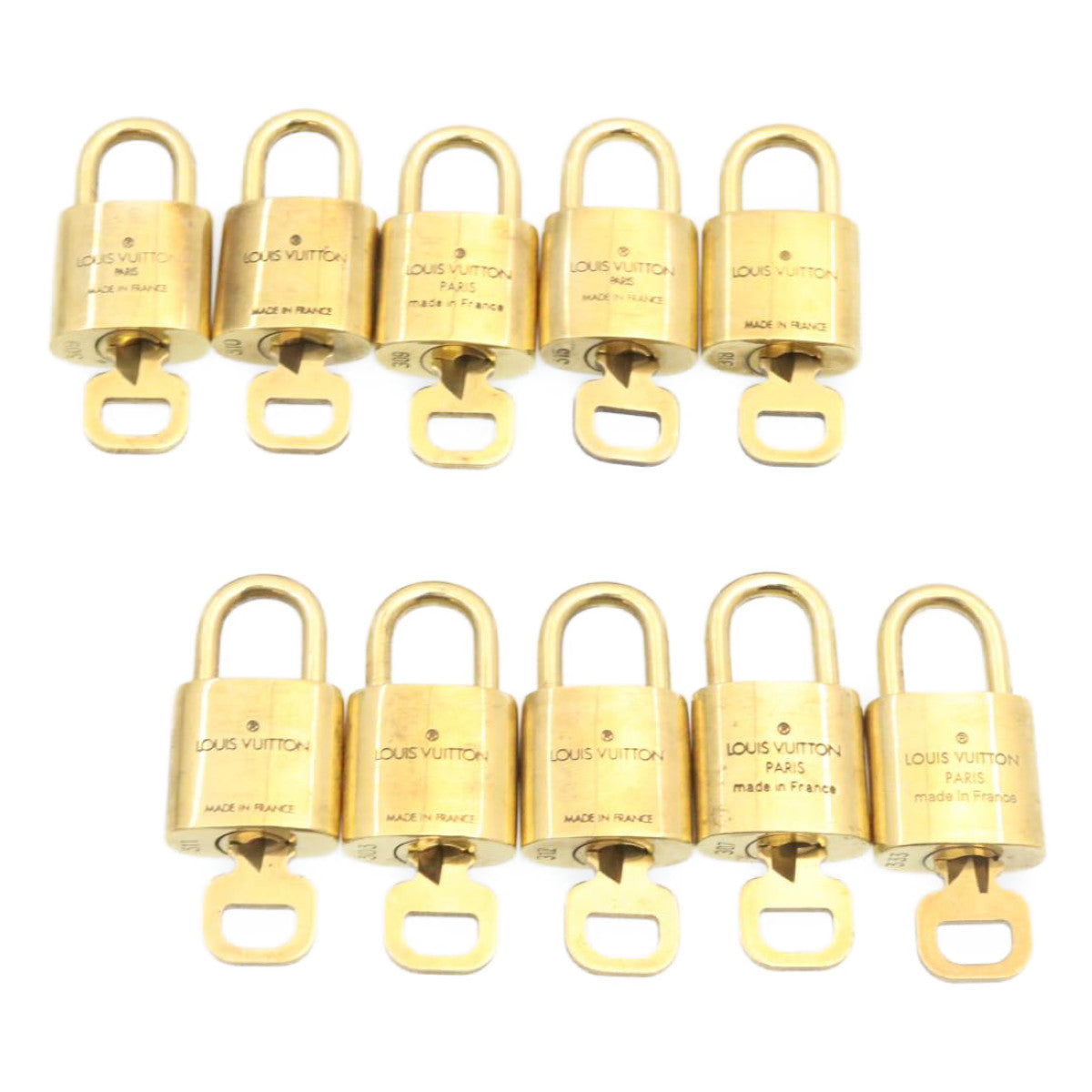 LOUIS VUITTON Padlock 10set Gold Tone LV am1298g