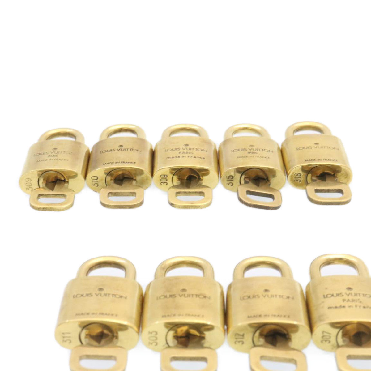 LOUIS VUITTON Padlock 10set Gold Tone LV am1298g