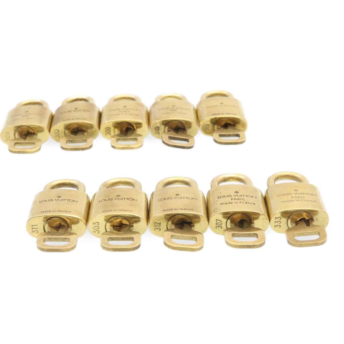 LOUIS VUITTON Padlock 10set Gold Tone LV am1298g