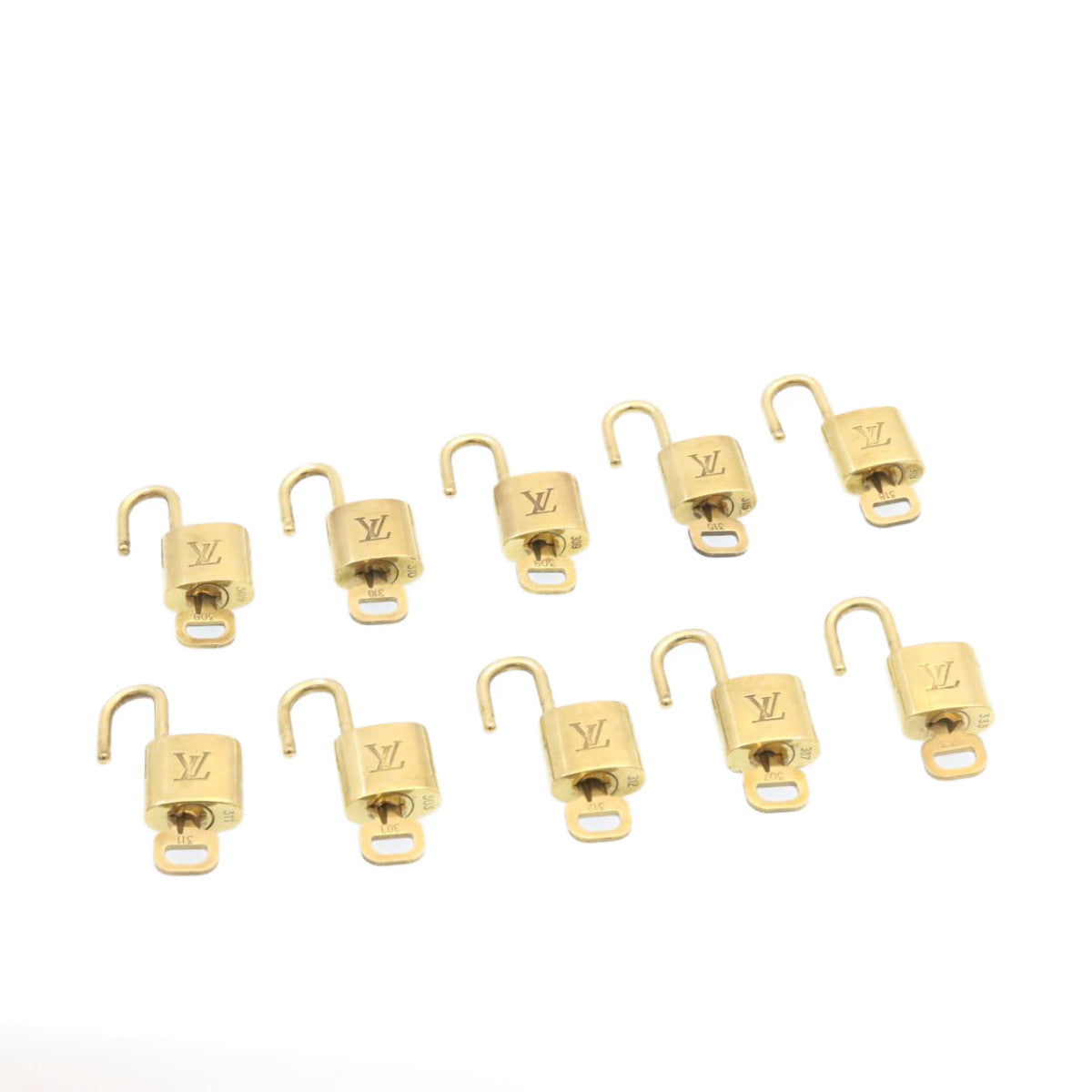 LOUIS VUITTON Padlock 10set Gold Tone LV am1298g