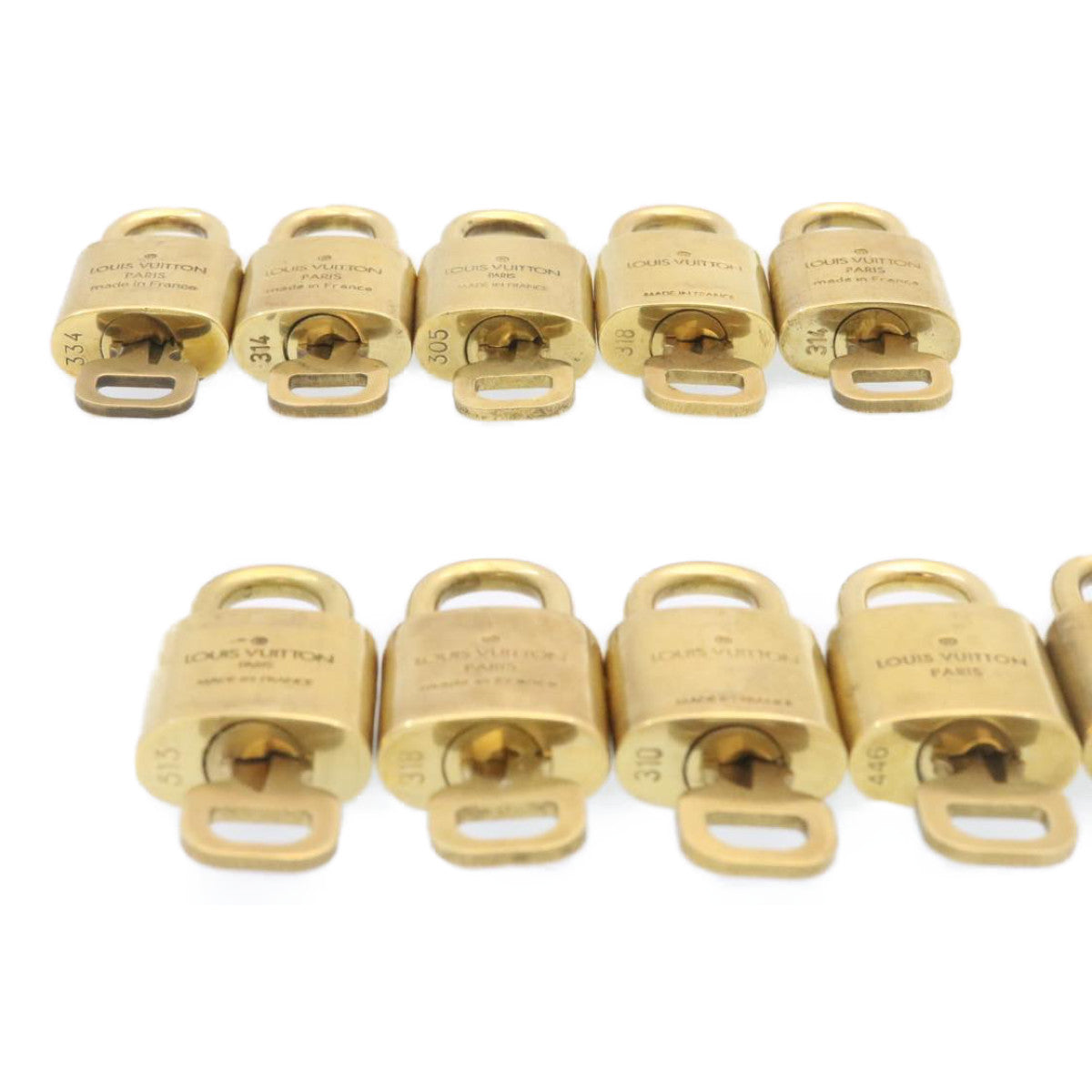 LOUIS VUITTON Padlock 10set Gold Tone LV am1299g