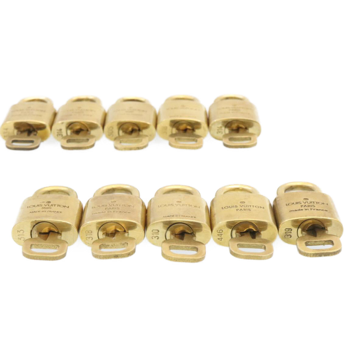 LOUIS VUITTON Padlock 10set Gold Tone LV am1299g