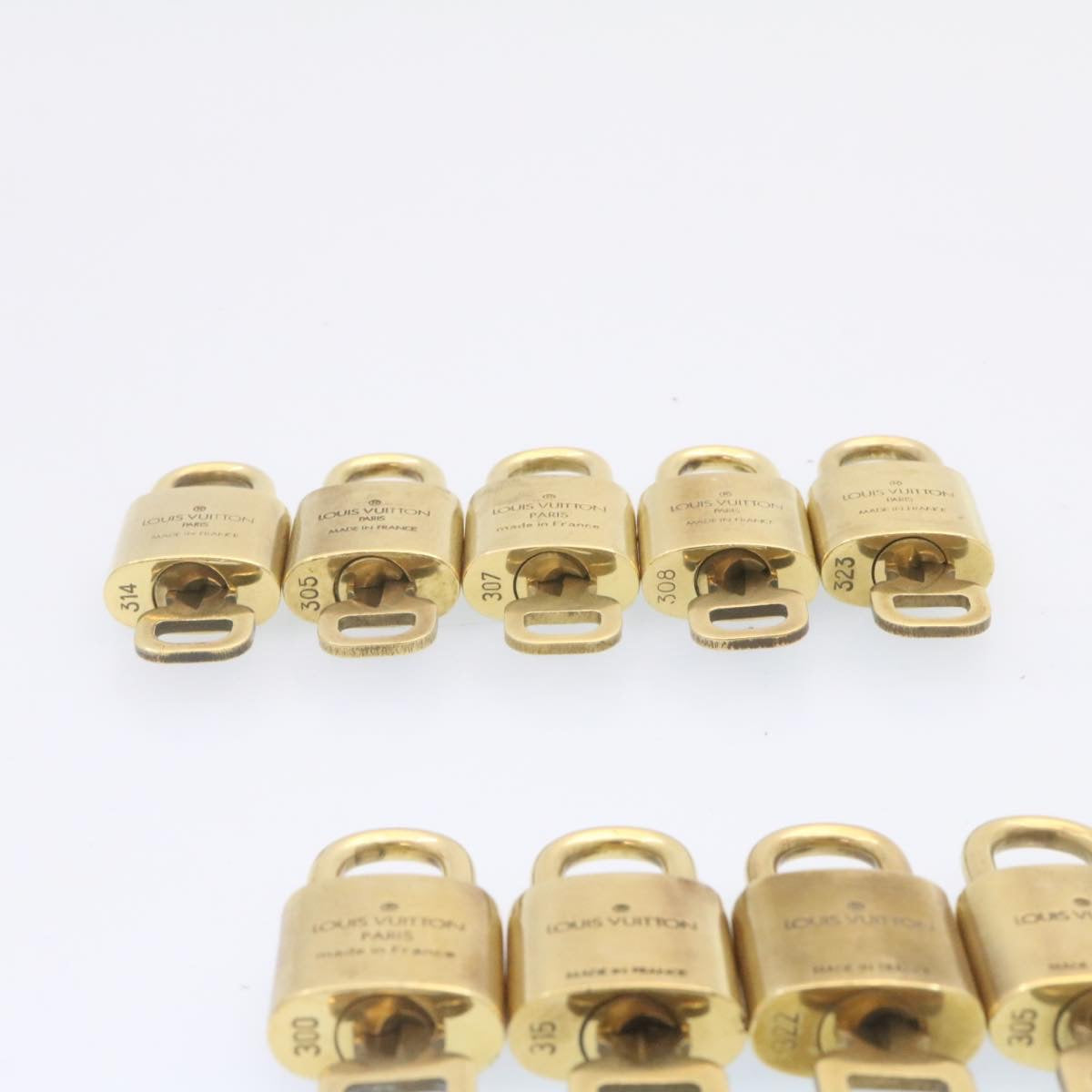 LOUIS VUITTON Padlock 10set Padlock Gold Tone LV am1301g