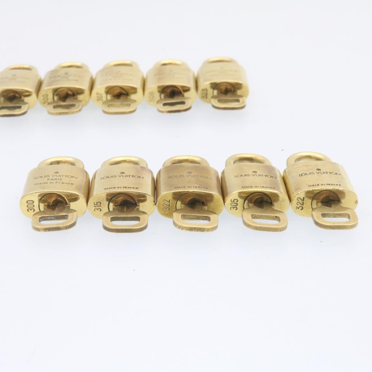 LOUIS VUITTON Padlock 10set Padlock Gold Tone LV am1301g