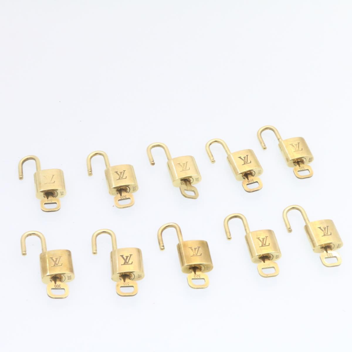 LOUIS VUITTON Padlock 10set Padlock Gold Tone LV am1301g