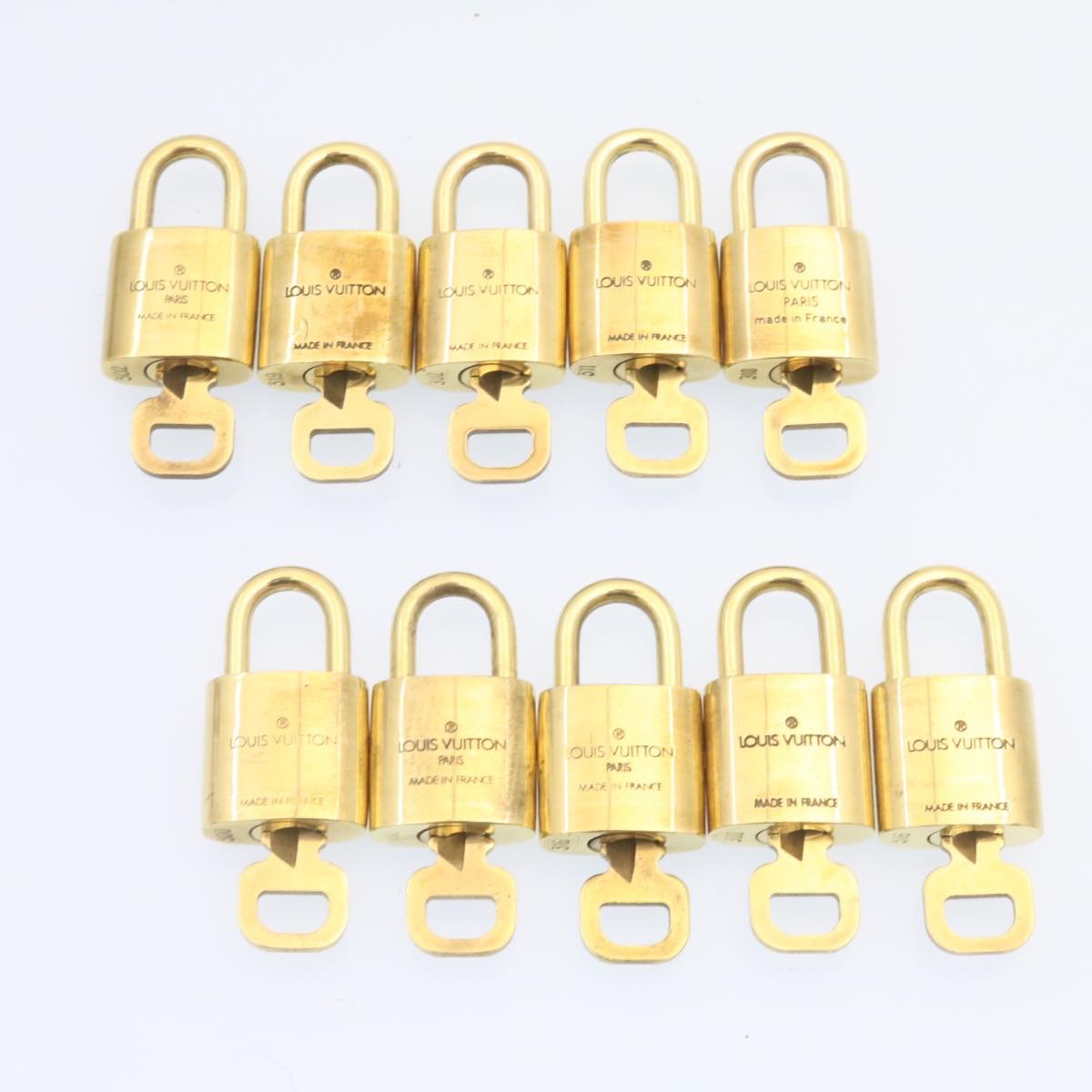 LOUIS VUITTON Padlock 10set Padlock Gold Tone LV am1302g