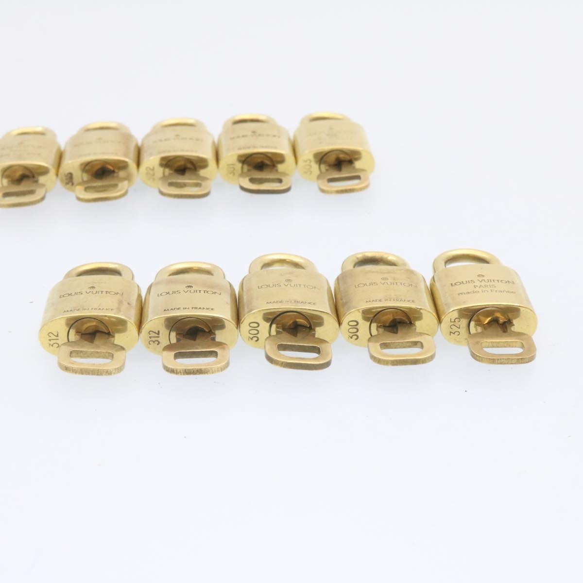 LOUIS VUITTON Padlock 10set Padlock Gold Tone LV am1303g