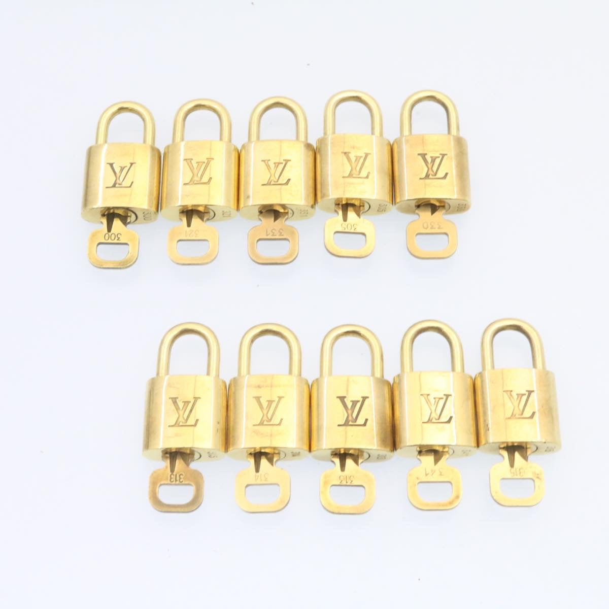 LOUIS VUITTON Padlock 10set Padlock Gold Tone LV am1304g