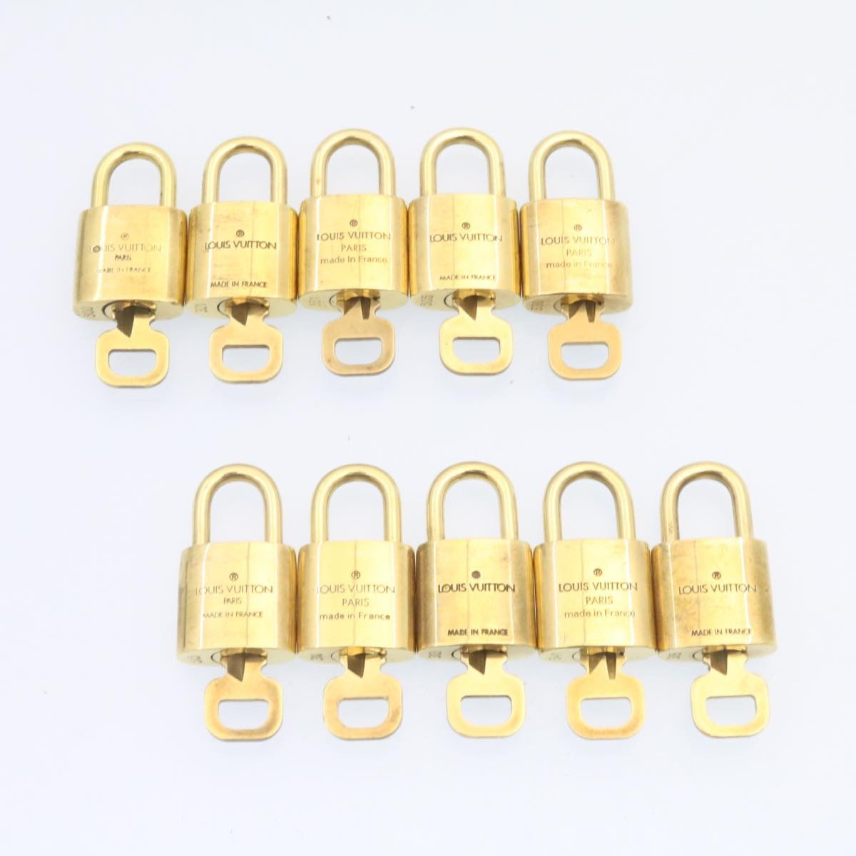 LOUIS VUITTON Padlock 10set Padlock Gold Tone LV am1304g