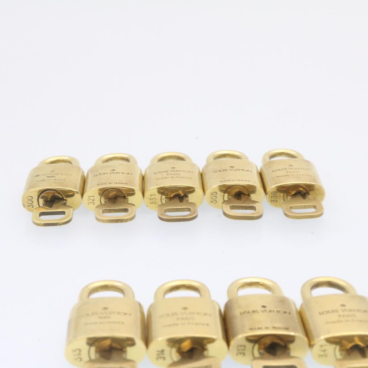 LOUIS VUITTON Padlock 10set Padlock Gold Tone LV am1304g