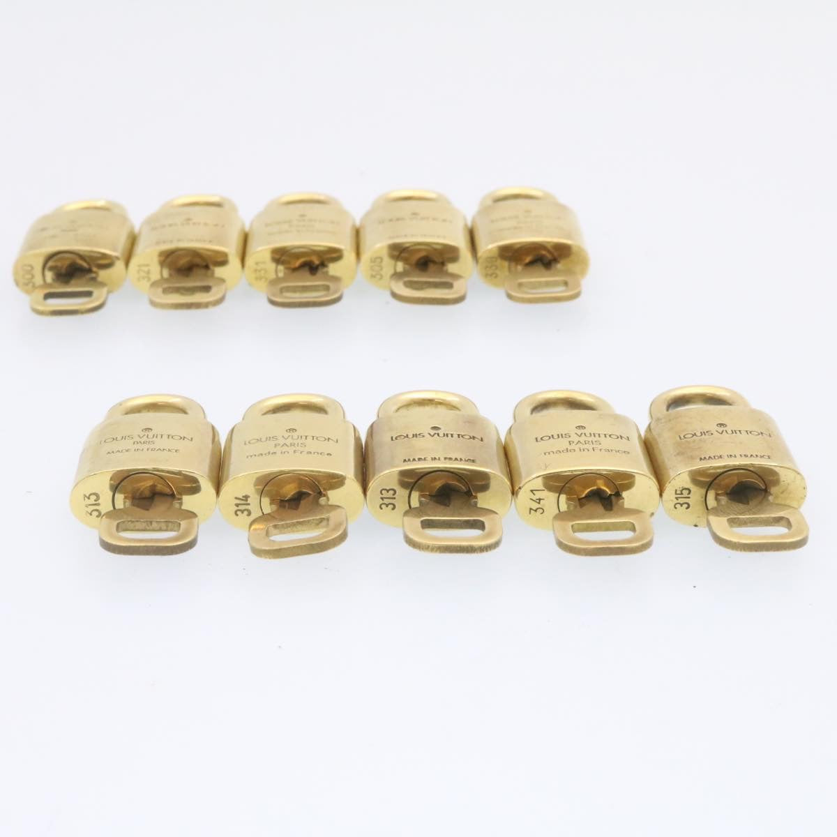 LOUIS VUITTON Padlock 10set Padlock Gold Tone LV am1304g