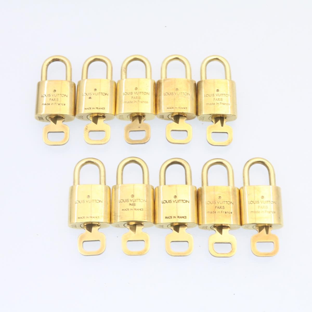 LOUIS VUITTON Padlock 10set Padlock Gold Tone LV am1305g
