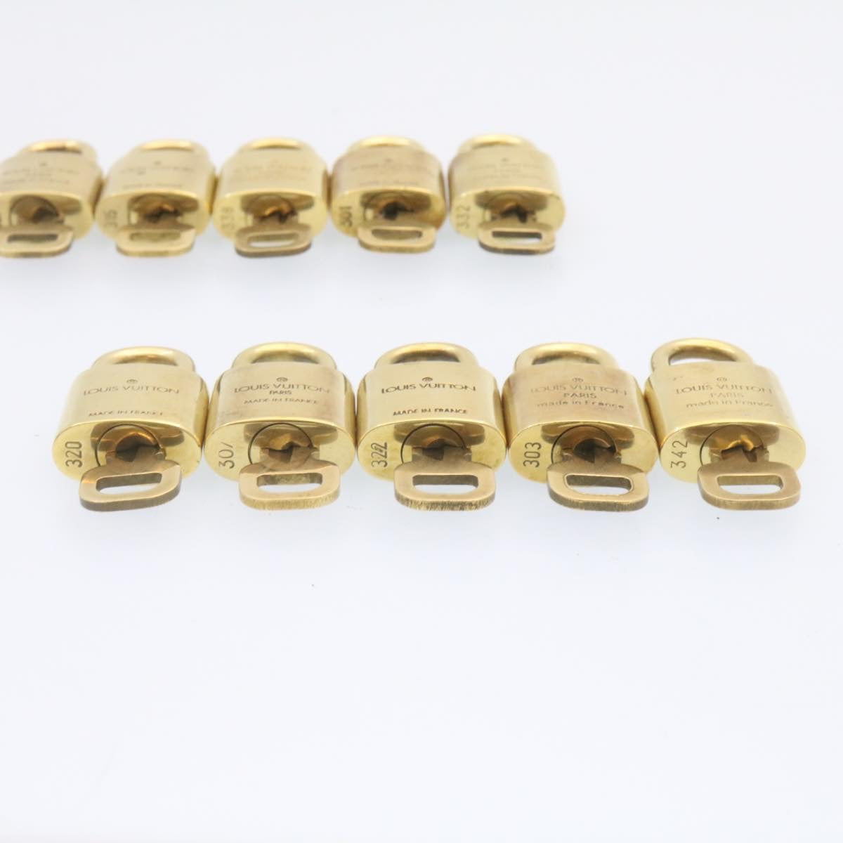 LOUIS VUITTON Padlock 10set Padlock Gold Tone LV am1305g
