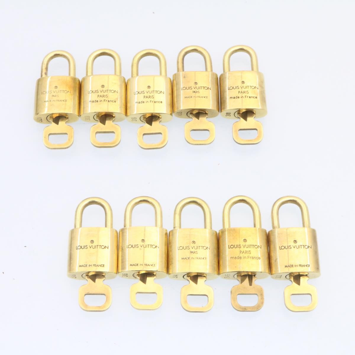LOUIS VUITTON Padlock 10set Padlock Gold Tone LV am1308g