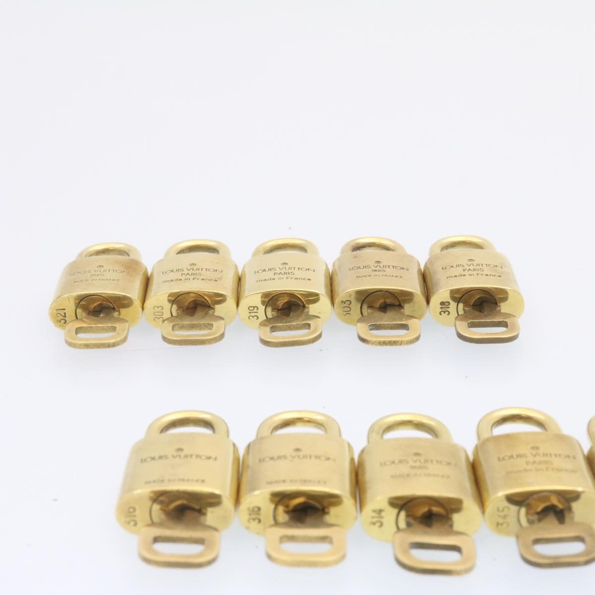 LOUIS VUITTON Padlock 10set Padlock Gold Tone LV am1308g