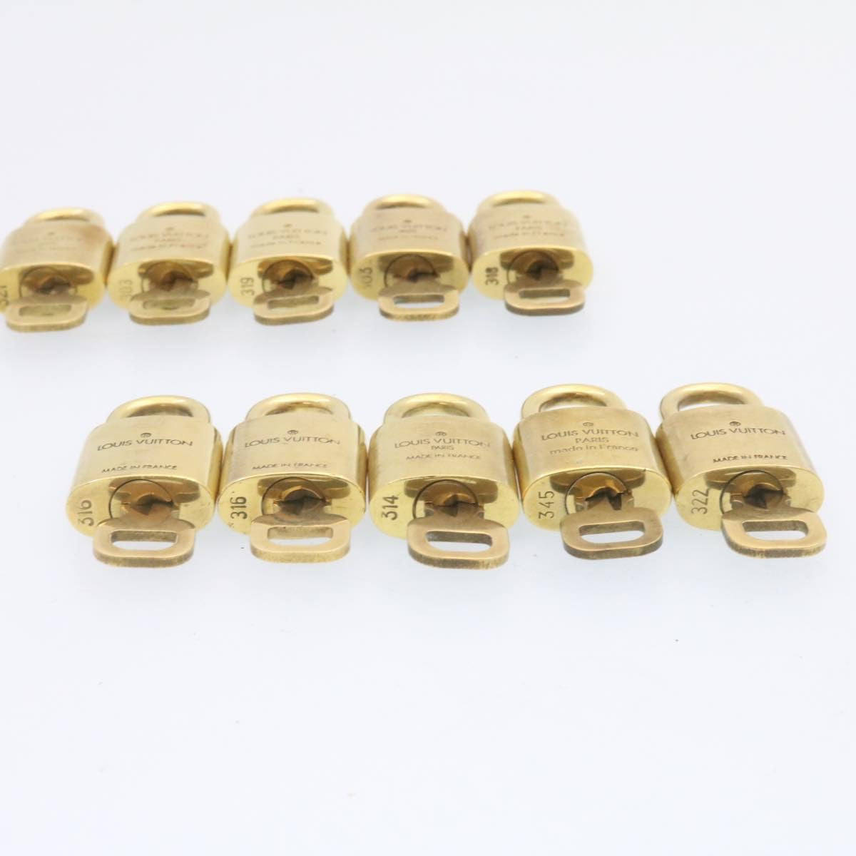 LOUIS VUITTON Padlock 10set Padlock Gold Tone LV am1308g