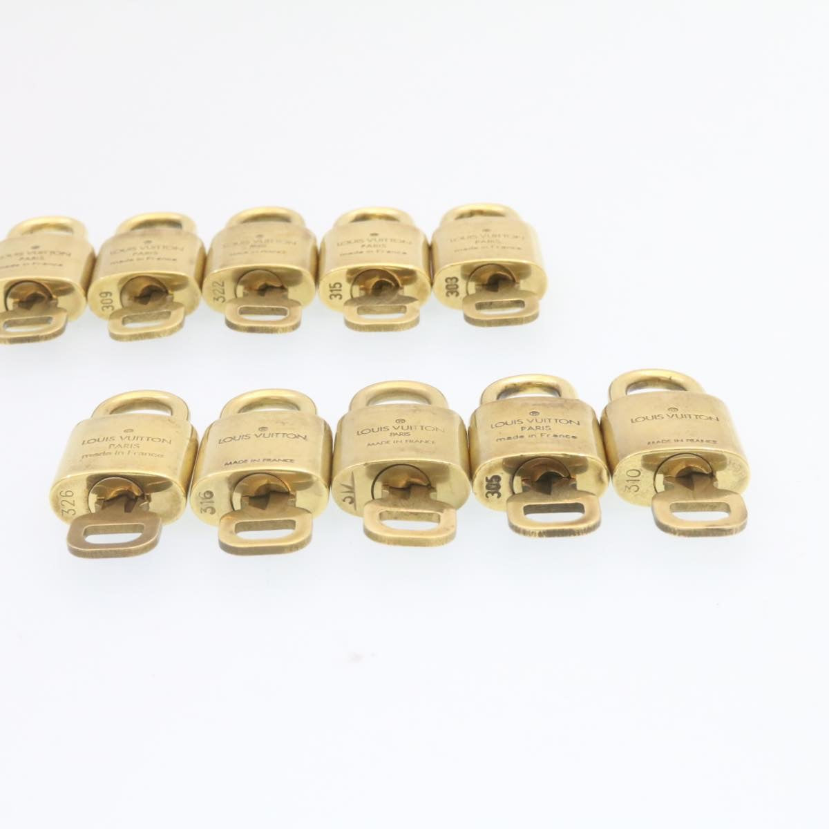 LOUIS VUITTON Padlock 10set Padlock Gold Tone LV am1310g