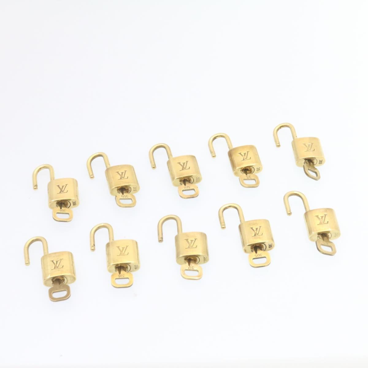 LOUIS VUITTON Padlock 10set Padlock Gold Tone LV am1310g