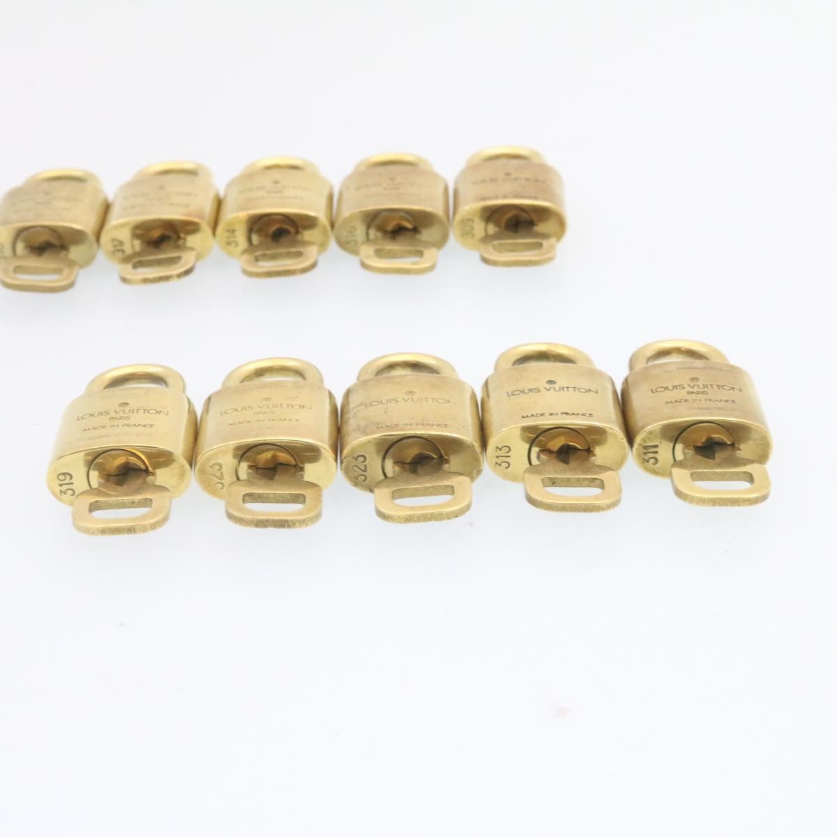 LOUIS VUITTON Padlock 10set Padlock Gold Tone LV am1354g