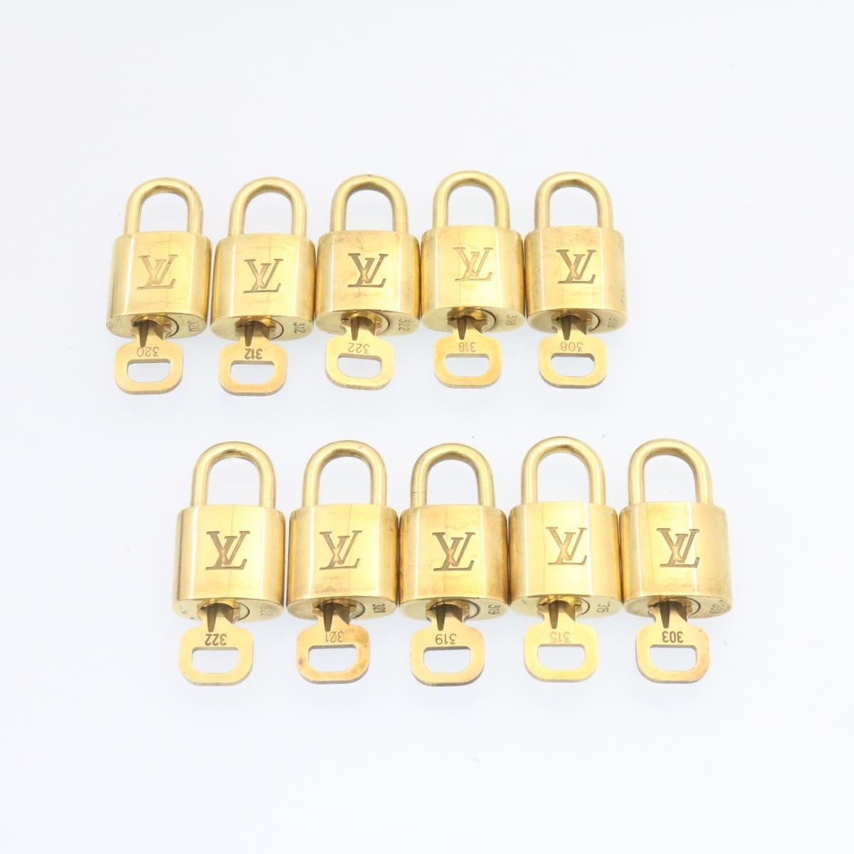 LOUIS VUITTON Padlock 10set Padlock Gold Tone LV am1356g