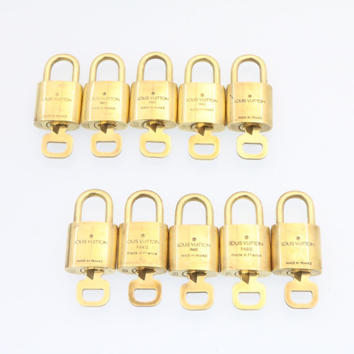 LOUIS VUITTON Padlock 10set Padlock Gold Tone LV am1356g
