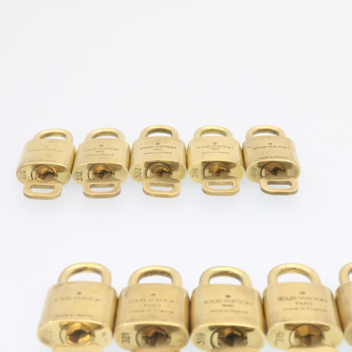 LOUIS VUITTON Padlock 10set Padlock Gold Tone LV am1356g