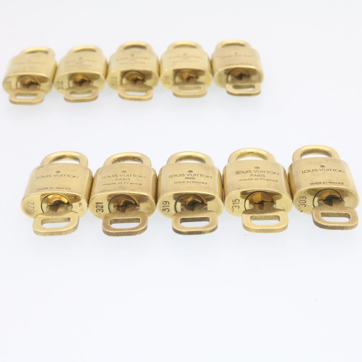 LOUIS VUITTON Padlock 10set Padlock Gold Tone LV am1356g