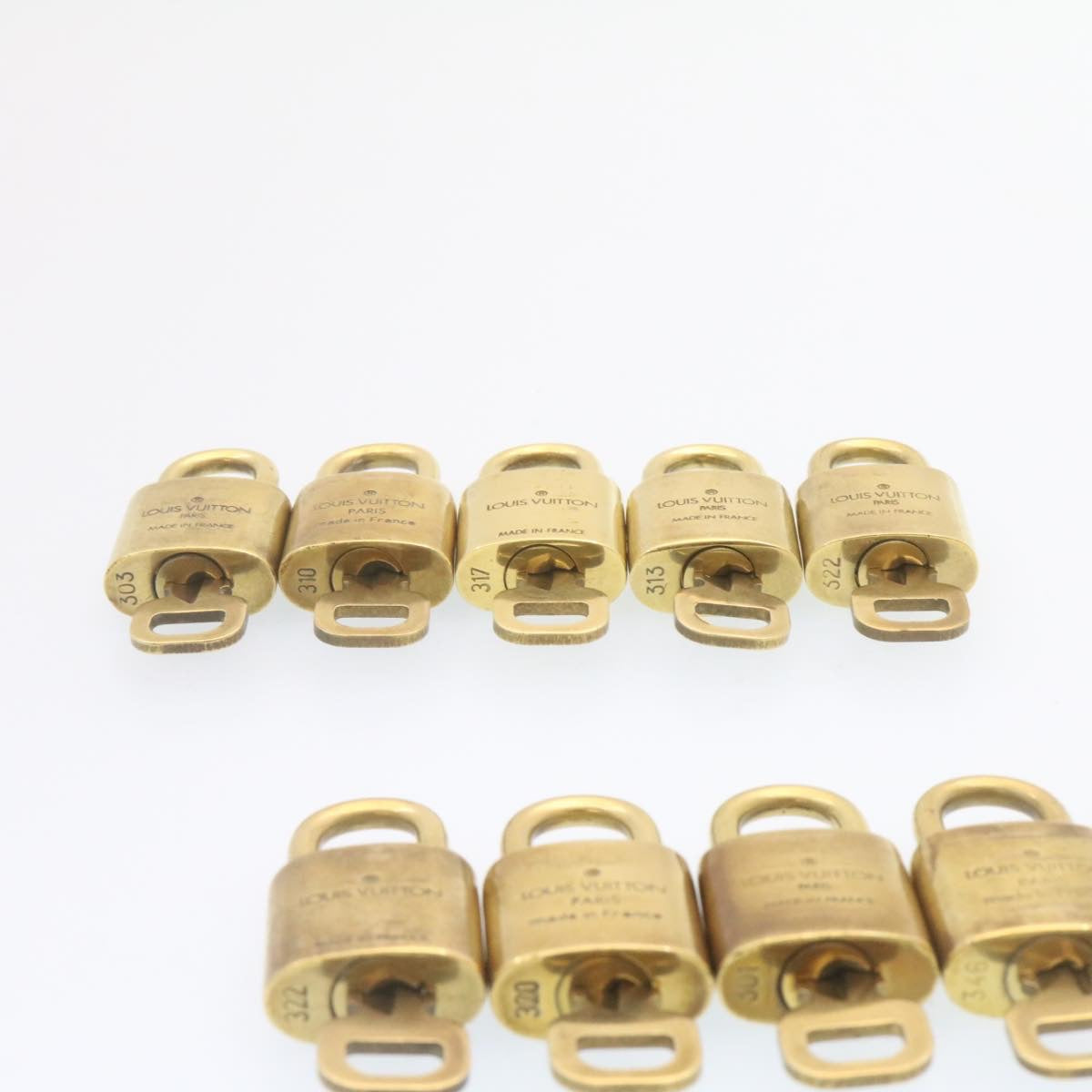 LOUIS VUITTON Padlock 10set Padlock Gold Tone LV am1357g