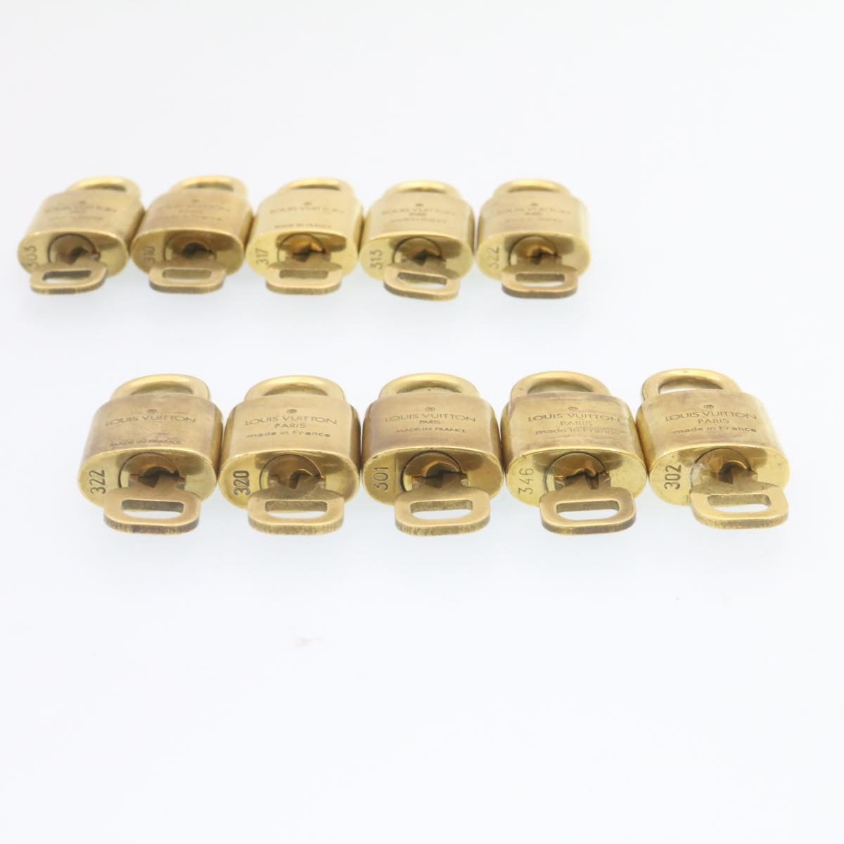 LOUIS VUITTON Padlock 10set Padlock Gold Tone LV am1357g