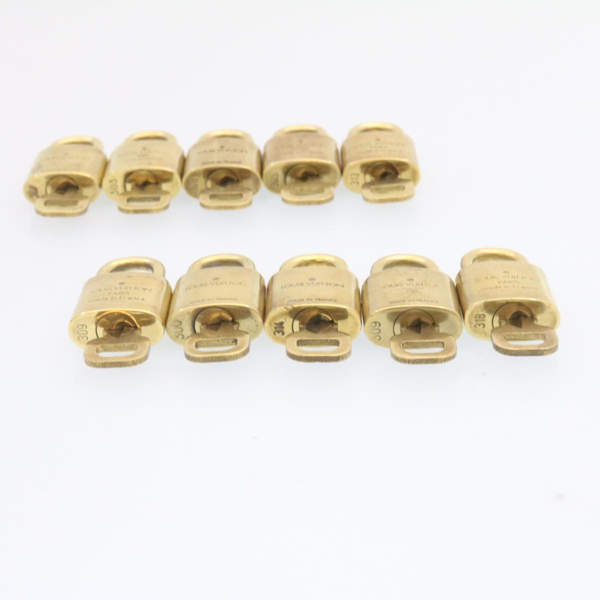 LOUIS VUITTON Padlock 10set Padlock Gold Tone LV am1358g