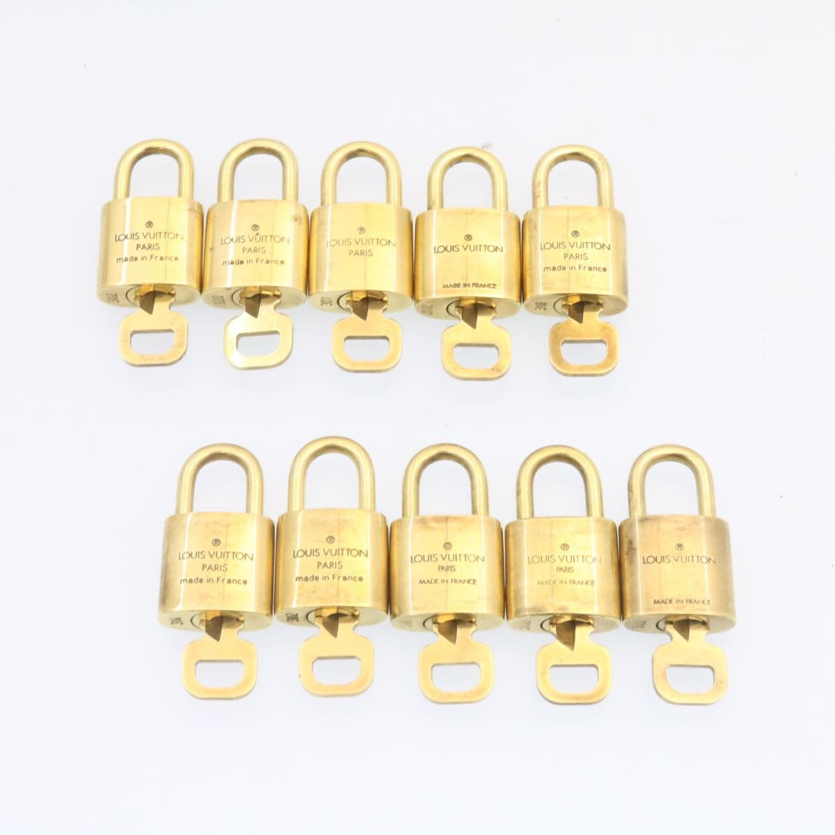 LOUIS VUITTON Padlock 10set Padlock Gold Tone LV am1423g