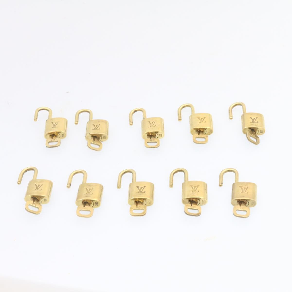 LOUIS VUITTON Padlock 10set Padlock Gold Tone LV am1423g