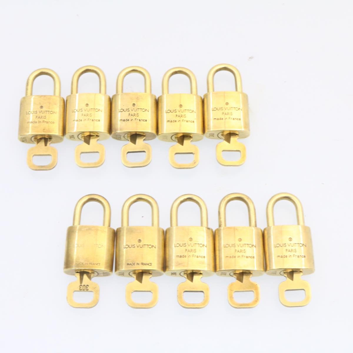 LOUIS VUITTON Padlock 10set Padlock Gold Tone LV am1424g