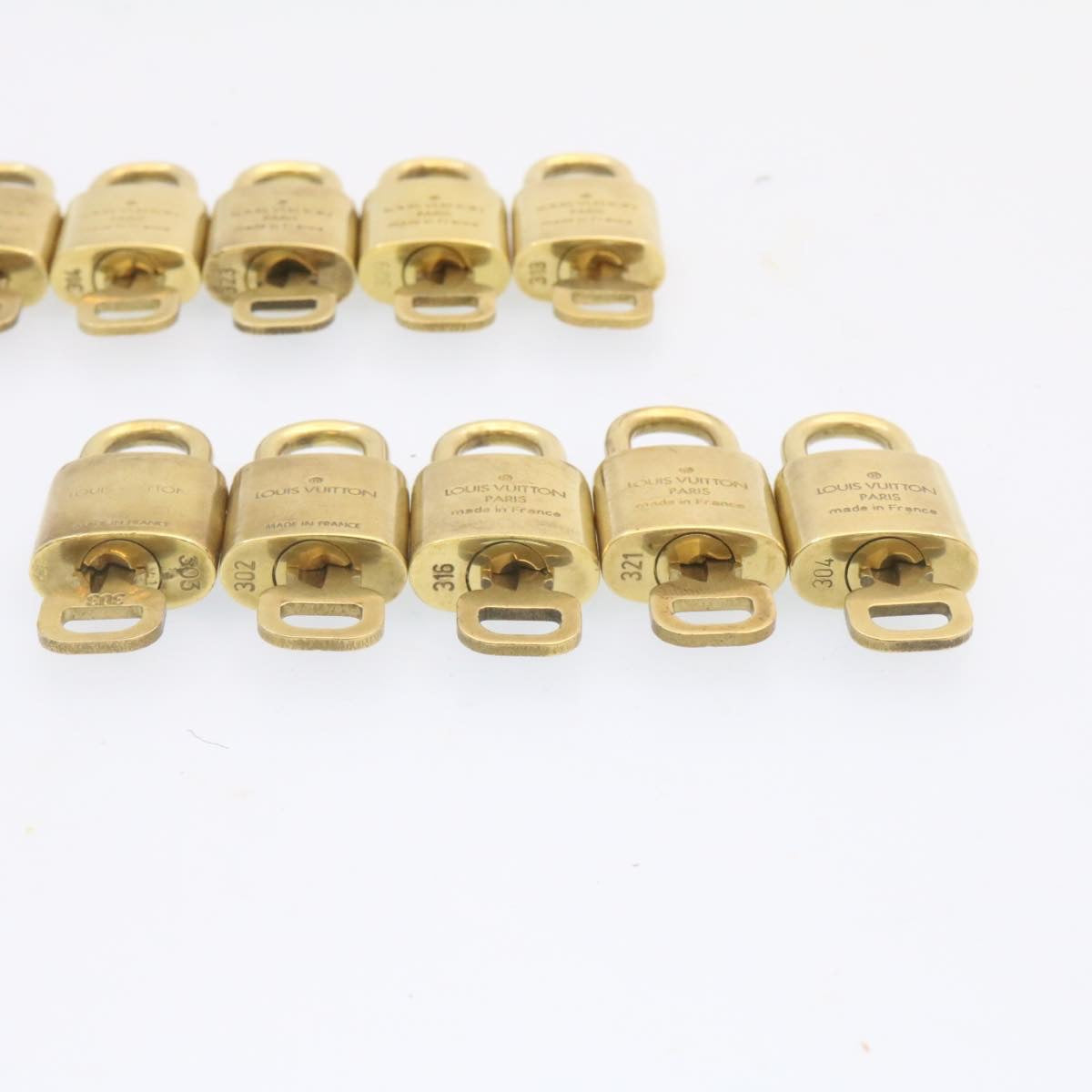 LOUIS VUITTON Padlock 10set Padlock Gold Tone LV am1424g