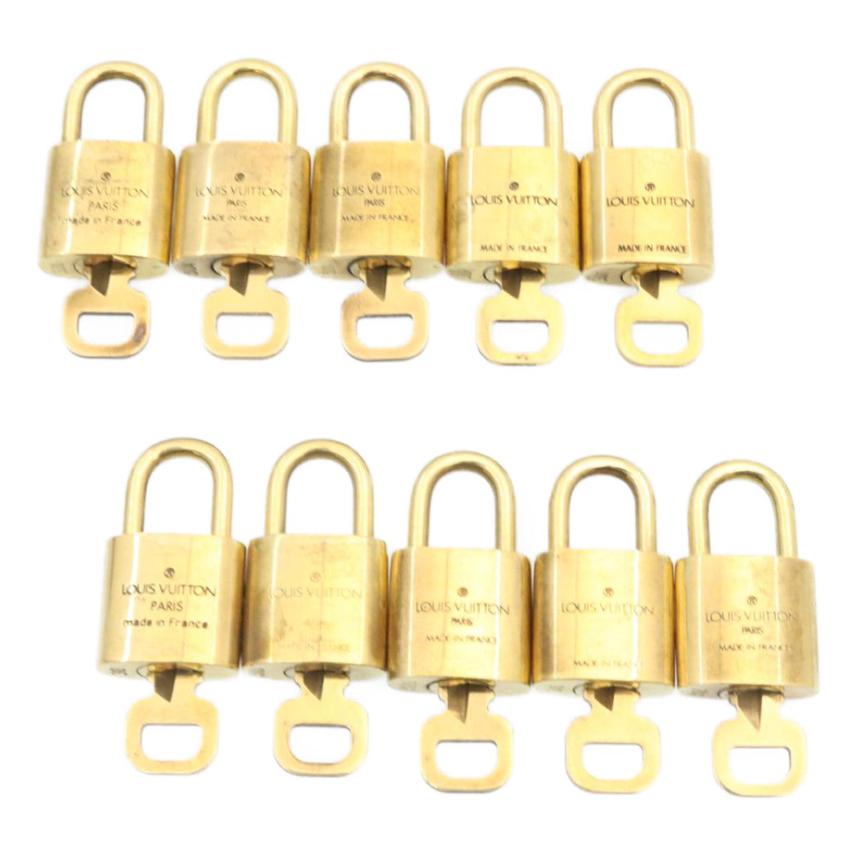 LOUIS VUITTON Padlock 10set Gold Tone LV am1425g