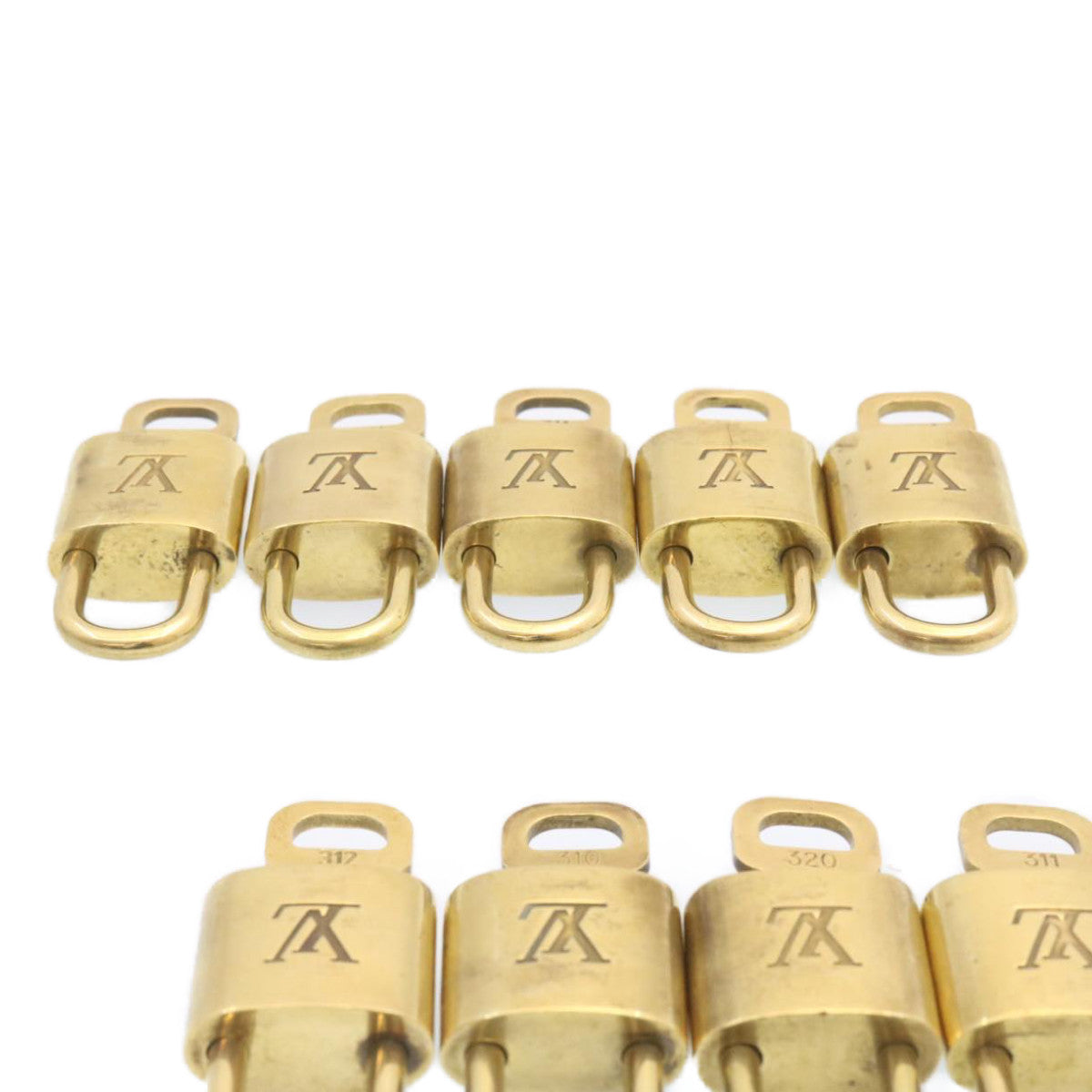LOUIS VUITTON Padlock 10set Gold Tone LV am1425g