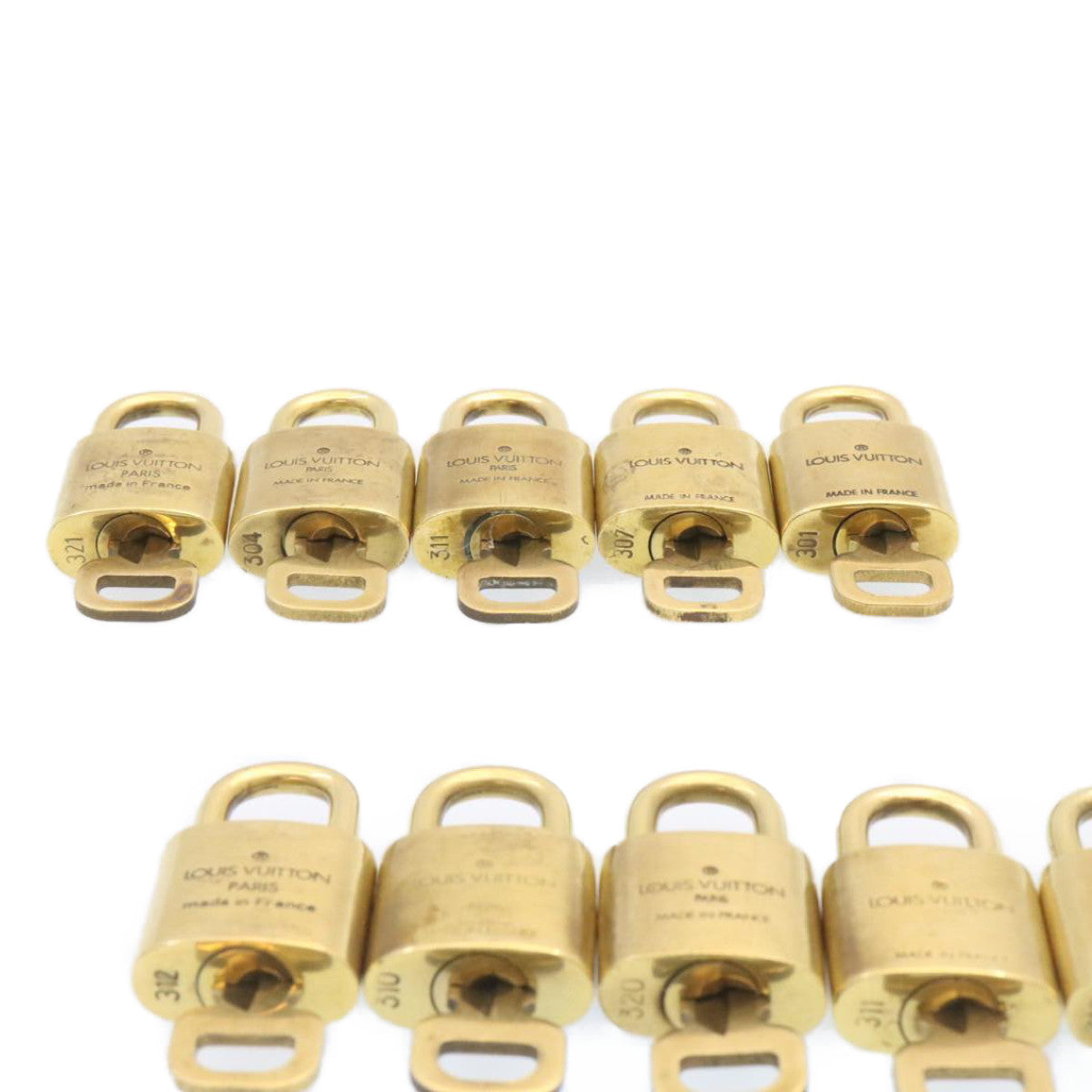 LOUIS VUITTON Padlock 10set Gold Tone LV am1425g
