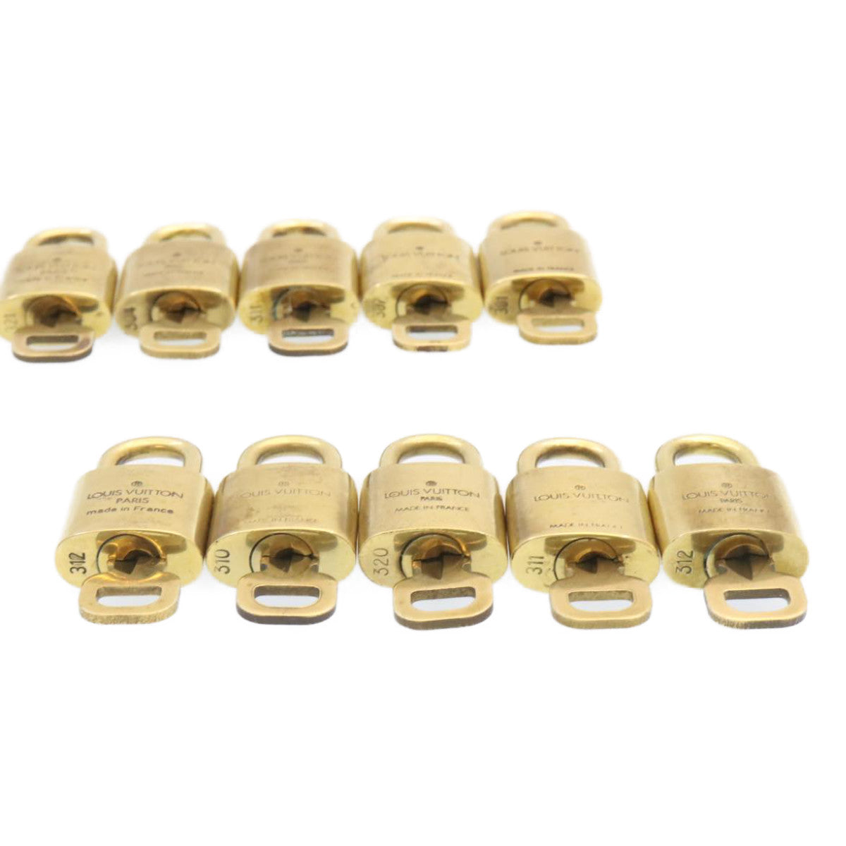 LOUIS VUITTON Padlock 10set Gold Tone LV am1425g