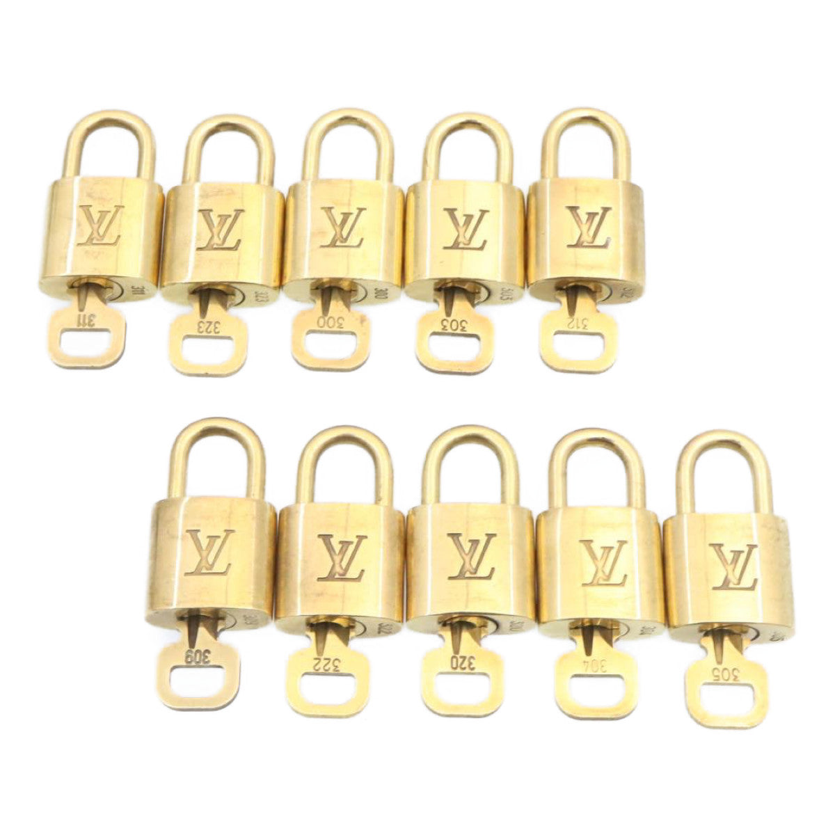 LOUIS VUITTON Padlock 10set Gold Tone LV am1426g