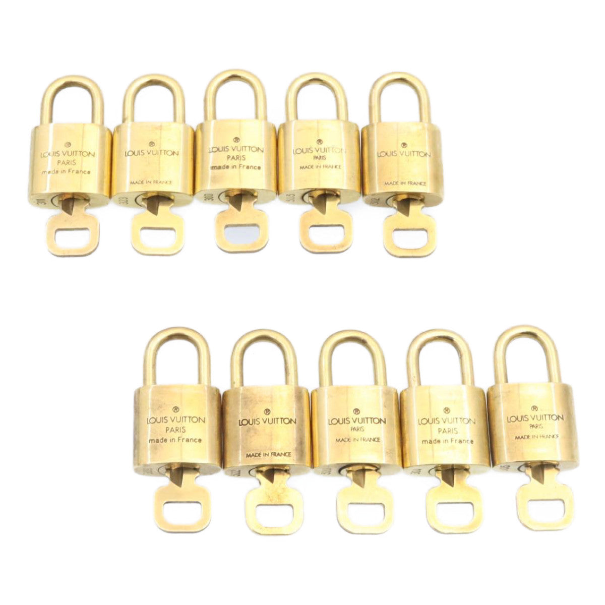 LOUIS VUITTON Padlock 10set Gold Tone LV am1426g