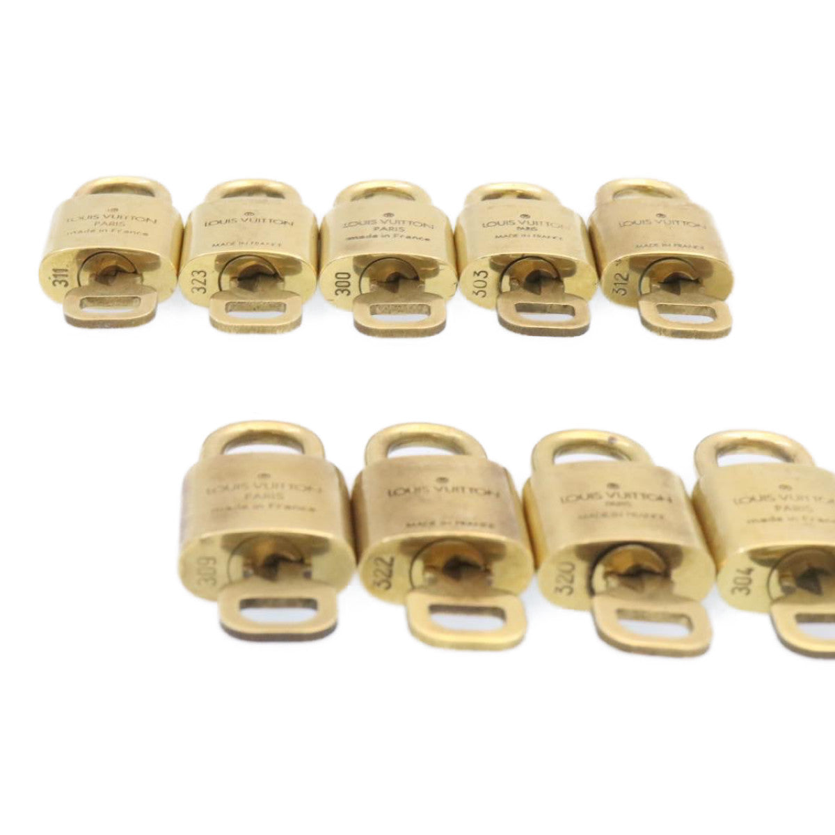 LOUIS VUITTON Padlock 10set Gold Tone LV am1426g