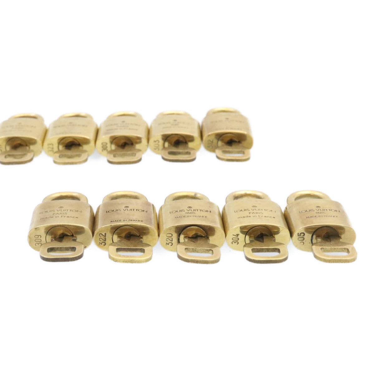 LOUIS VUITTON Padlock 10set Gold Tone LV am1426g