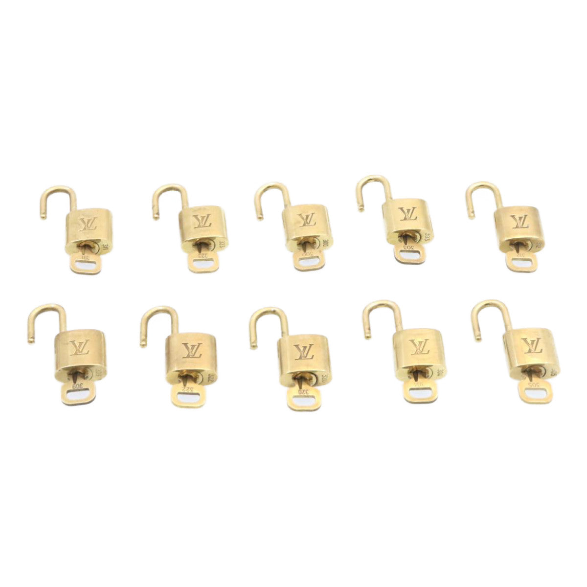 LOUIS VUITTON Padlock 10set Gold Tone LV am1426g