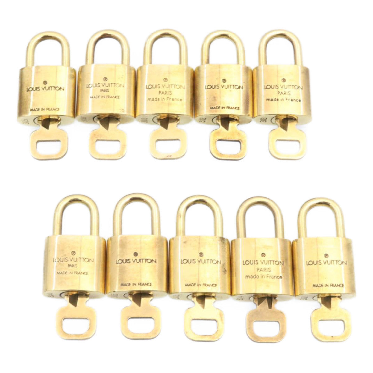LOUIS VUITTON Padlock 10set Gold Tone LV am1428g