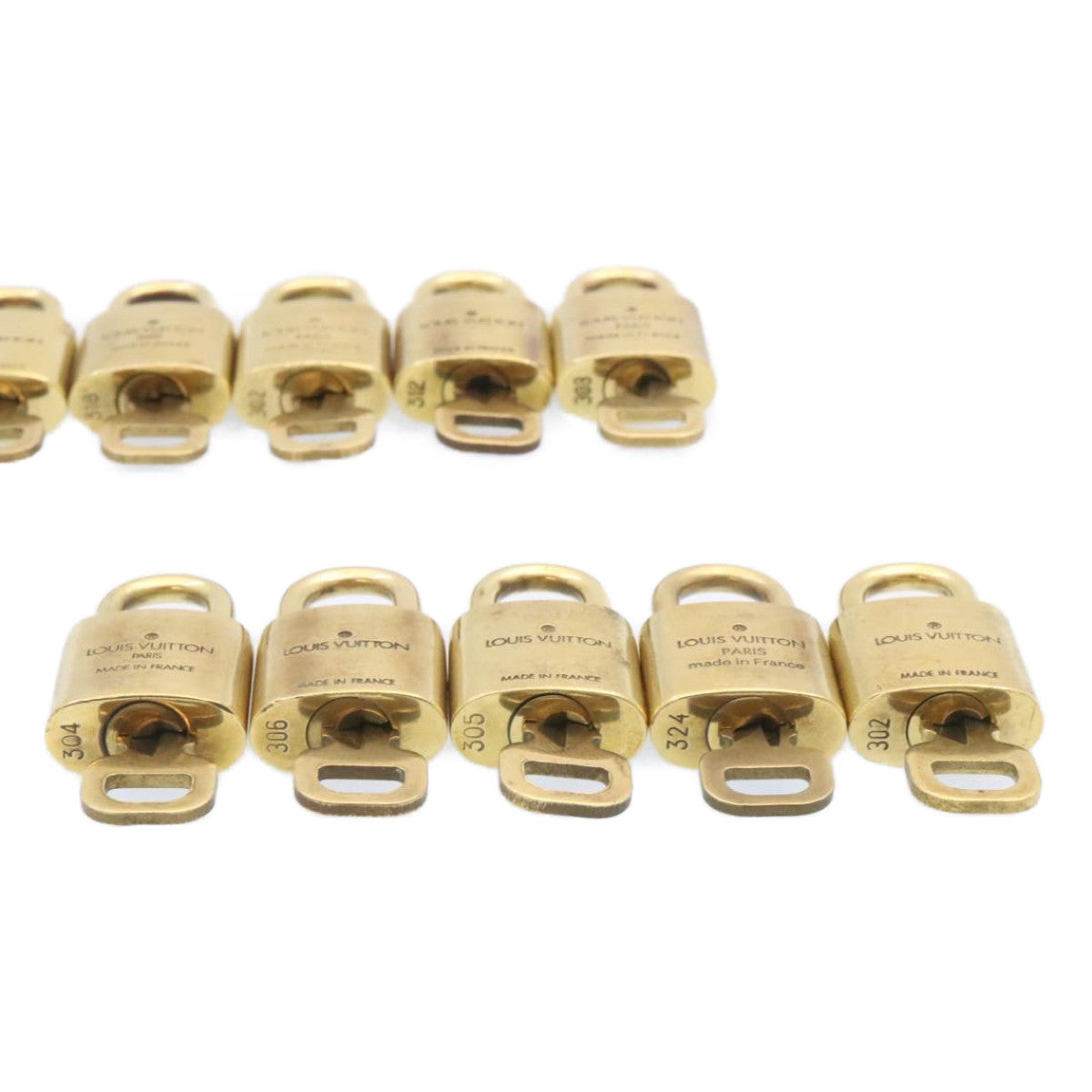 LOUIS VUITTON Padlock 10set Gold Tone LV am1428g