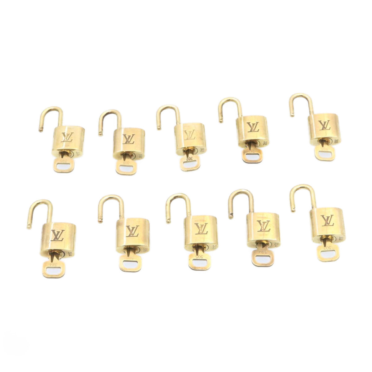 LOUIS VUITTON Padlock 10set Gold Tone LV am1428g